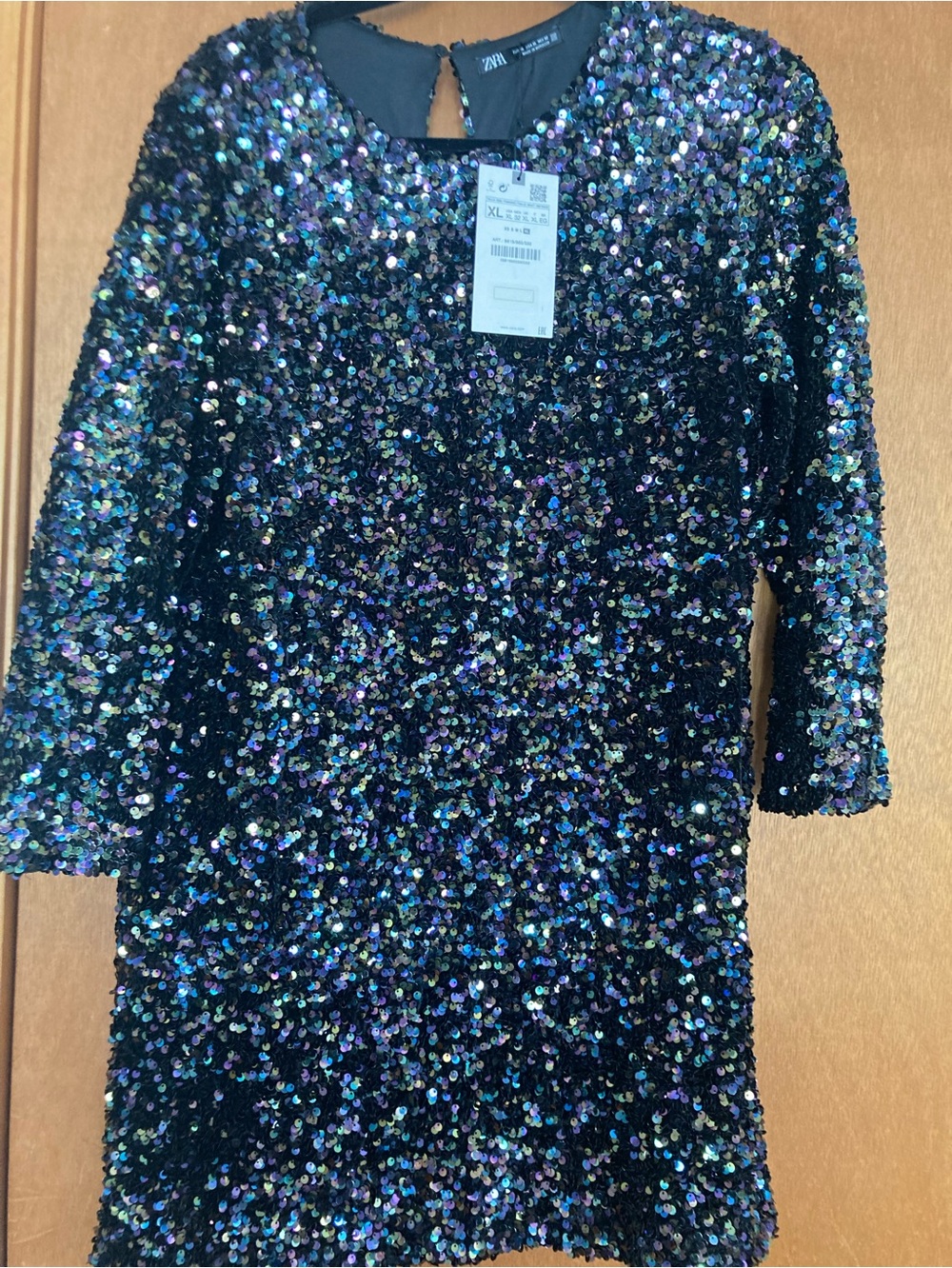 Zara Multicolor Sequins Mini Dress